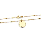 MÍA - customizable necklace with 15mm gold medal